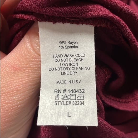 size large Byron Bay cranberry color tier mini dress - Picture 4 of 4